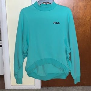 FILA Seafoam Green Mock Neck Sweatshirt!